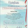 Andrzej Ośko - Certyfikaty